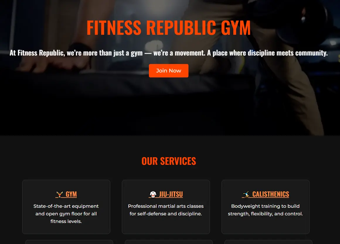 Gym Website 3